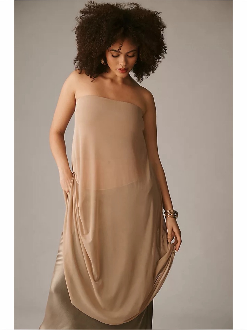 Anthropologie Dolan Sheer Mesh Tube Top